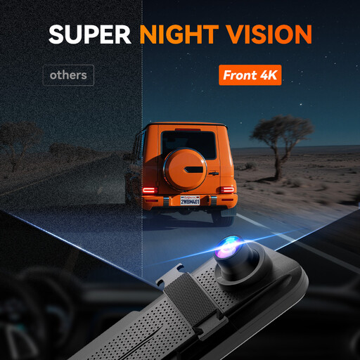 WOLFBOX M40 10” Rearview Mirror Camera