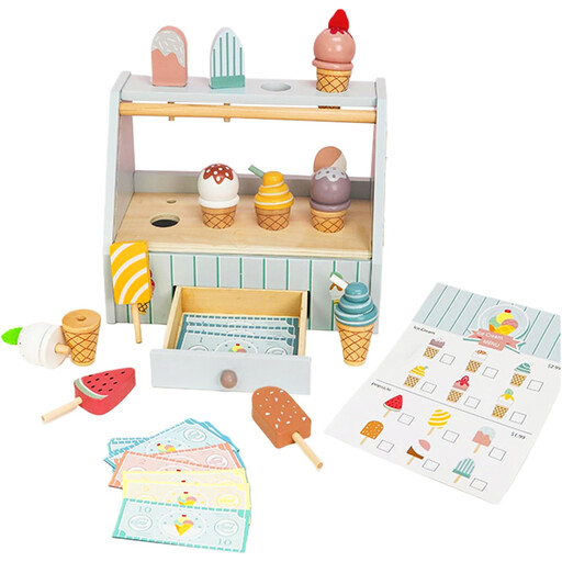 Rilso Wooden Toy Ice Cream Shop Set for children