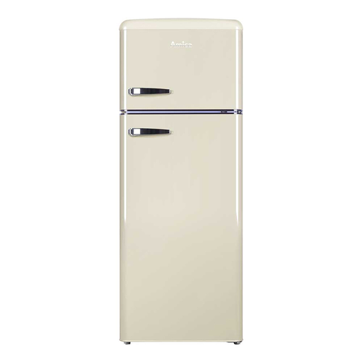 Amica FDR2213C Retro Style Top Mount Fridge Freezer in Cream