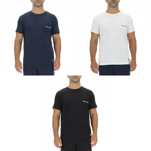 PIERRE CARDIN Men's T-Shirt 3 Pack Navy Blue/White/Black