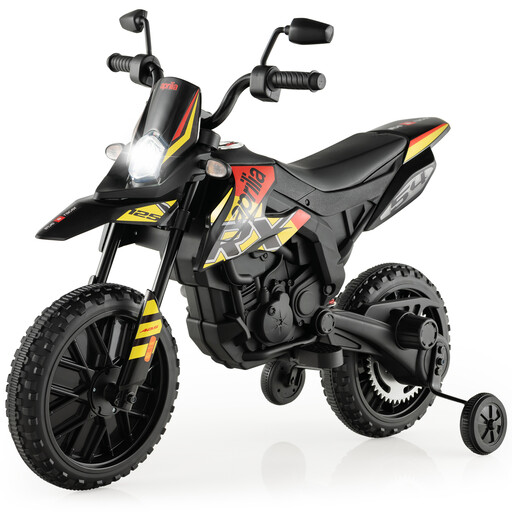 12V Kinder Elektromotorrad mit Stützr?dern, Lizenziertes Aprilia Design