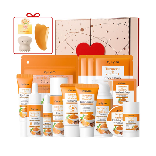 Quiyum Turmeric Vitamin C Skincare Set (16pcs)