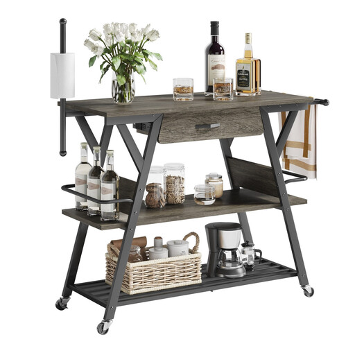 Bestier Serving Cart – Kitchen Cart with Drawer