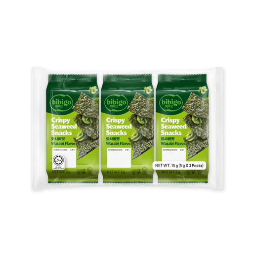 bibigo Wasabi Seaweed Chips 5g x 3 Pack
