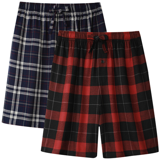BAMBOO COOL Mens Shorts Pj Pyjamas Bottoms for men with Pockets L (2 Pack)
