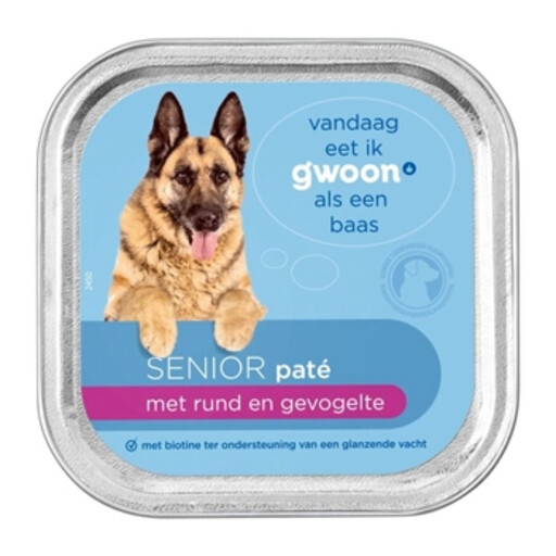 g'woon Senior 7+ Paté au bœuf et à la volaille