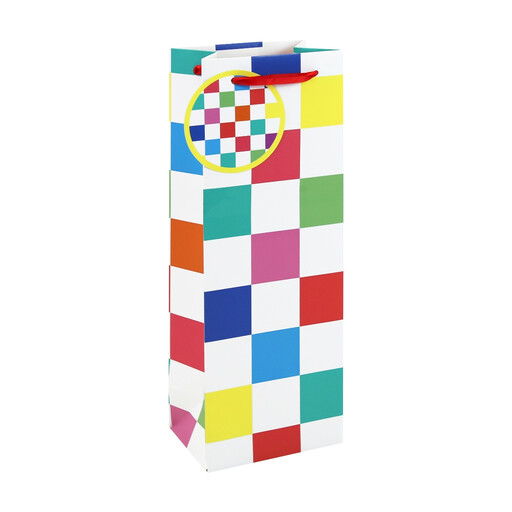Neon Checkerboard Bottle Bag