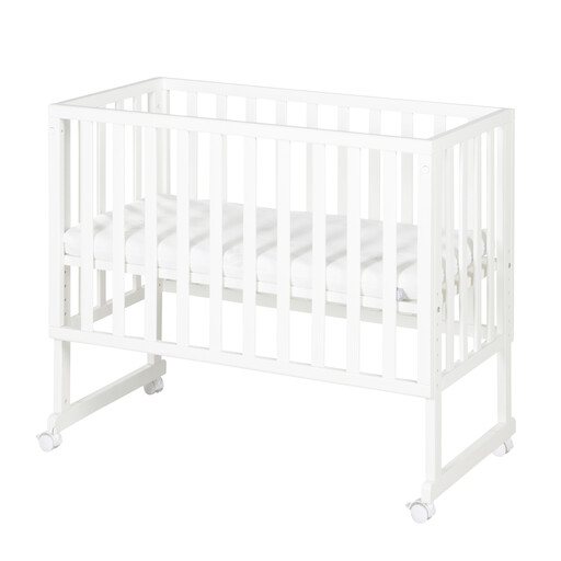 roba 3-in-1 Bedside Co-Sleeper Crib with Safety Barrier and Mattress (White)
