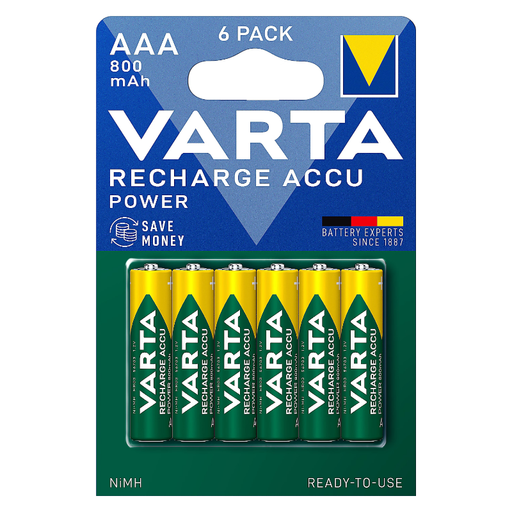 VARTA ACCU POWER AAA 800 mAh 6-Pack