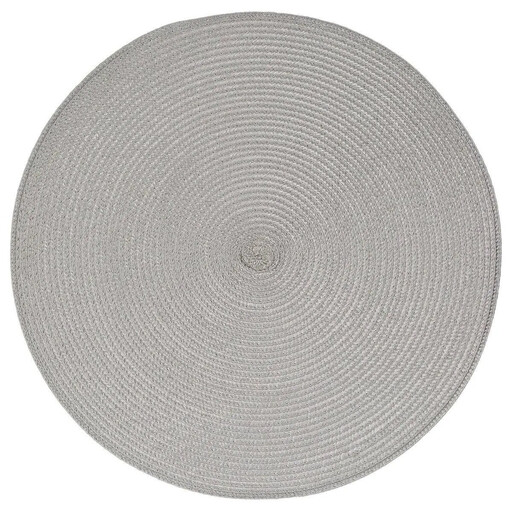 Set de Table Tressé Diamètre 38 cm Gris Clair