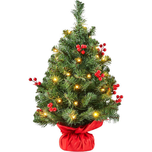 Yaheetech 2FT Tabletop Christmas Tree with 35 LED Lights