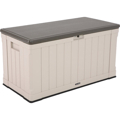 Lifetime Outdoor Storage Box - Sand and Brown, 439L