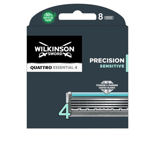 Wilkinson Sword Quattro Titanium Sensitive Razor Blades pack of 8