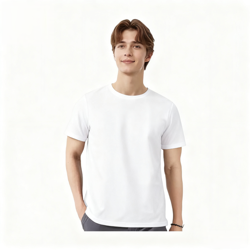Ochama X J.ZAO Men's Short Sleeve T-Shirt Autumn Basic Top White L
