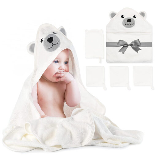 Momcozy Bamboo Fiber Bath Towel Gift Set