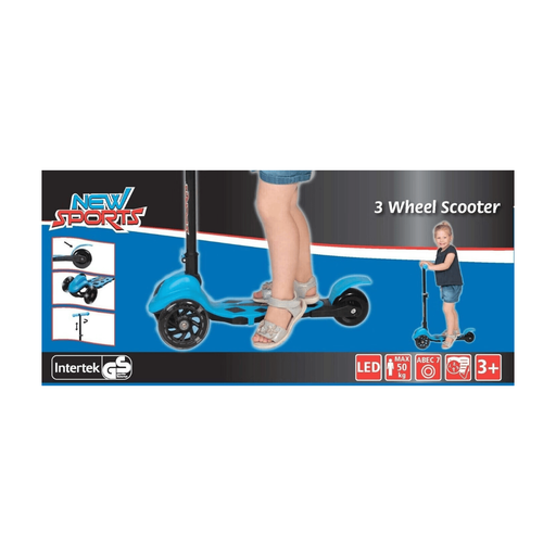 NSP 3-Wheel Scooter Blue, 120mm, ABEC7