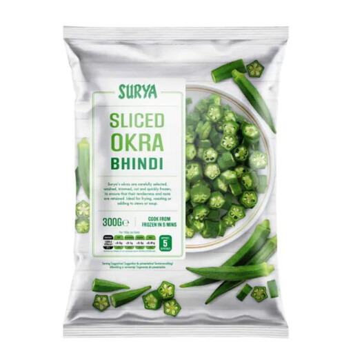 Surya Sliced Okra (Bhindi) 300g pack