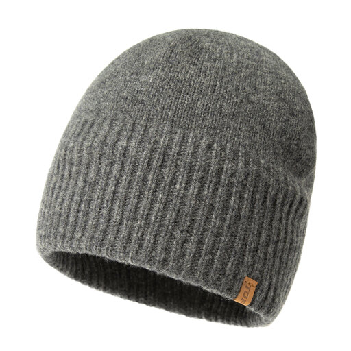 TOP-EX 100% Merino Wool Beanie Fleece Lined Cuffed Watch Fisherman Cap M/L Grey