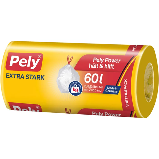 Pely drawstring bags extra strong 60L