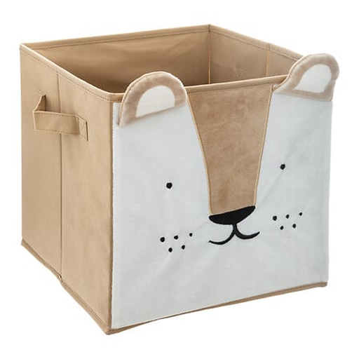 Aufbewahrungsbox 29 x 29 cm Samt L?we