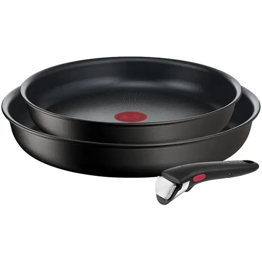 Tefal Ingenio Unlimited Kitchen Pan Set, 24 + 28 cm, With Handle, Black