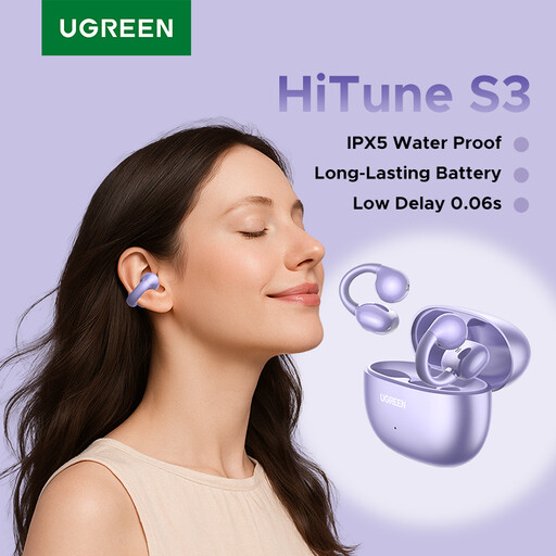 UGREEN HiTune S3 Open-Ear TWS Earbuds Purple