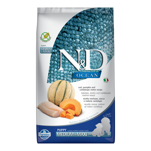 Farmina N&D Ocean Cod with Pumpkin Puppy Medi/Maxi 2.5 kg.