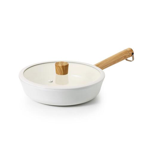 SENSARTE Deep Frying Pan 9.4 inches (24 cm) with Lid