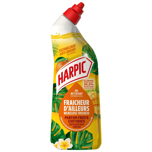 HARPIC Disinfectant Toilet Gel Anti-Odour 99.9% Bacteria Removal Exotic Fruits 750 ml