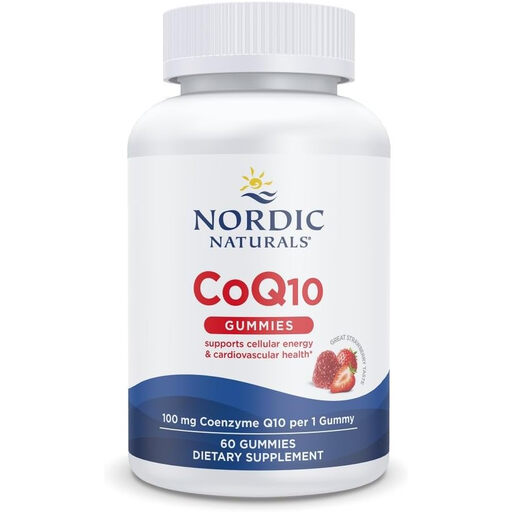 Nordic Naturals Coenzyme Q10 Heart Support 100mg Strawberry Gummies Flavour - 60 Gummies