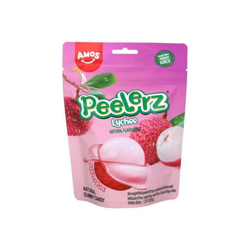 Amos Peelerz Gummy Candy - Lychee 65g