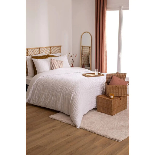 Atmosphera Seersucker Bedding Set 240 x 220 cm Polycotton