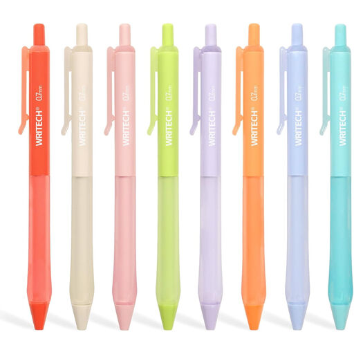 WRITECH Retractable Gel Ink Pens 0.7mm in 8 Farben