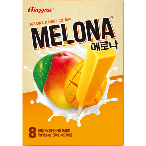Binggrae Melona Mango Ice Cream Bar 8 x 70 ml