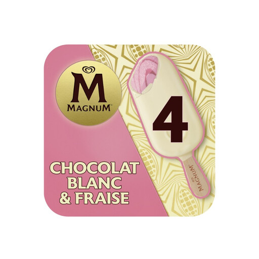 MAGNUM White Chocolate & Strawberry Ice Cream Bars