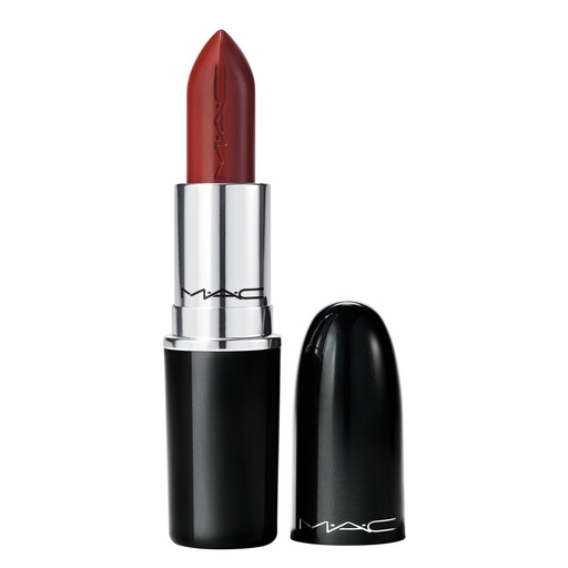 MAC Lustreglass Lipstick 549 PDA Bricky Red