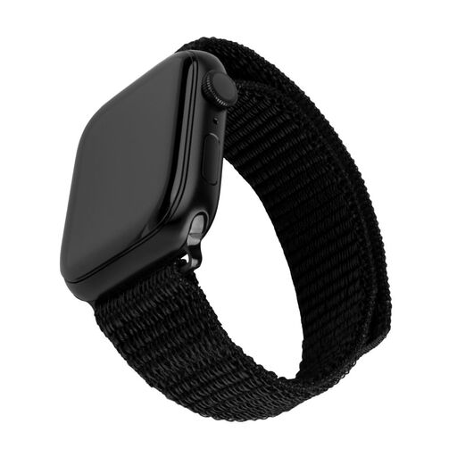 FIXED Nylon Strap for Apple Watch 42/44/45/46 mm, Black
