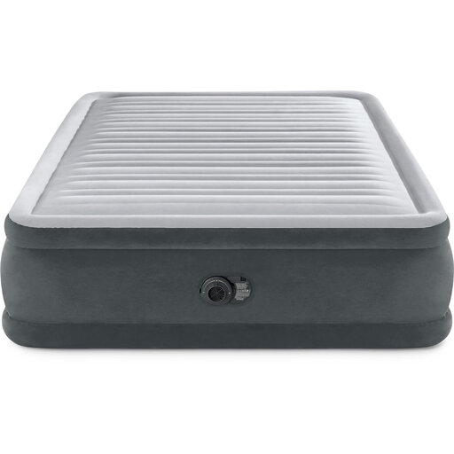 Intex Comfort Plush Airbed - Queen, Light Grey, 152 x 203 x 46cm