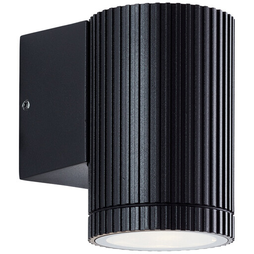 Brilliant Outdoor Lamp, GU10, 9.5 X 6.3 Cm, Grooved Design, Aluminium, Black