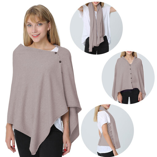 PULI Womens Shawl in Oatmeal