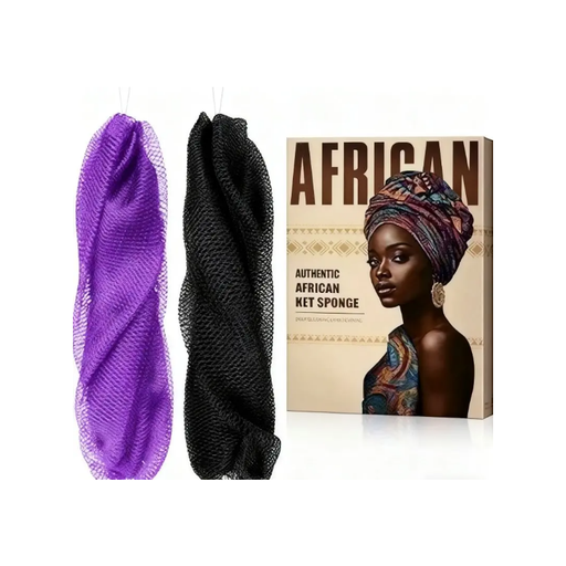 Purple African Net Sponge Kit with Cord 90g