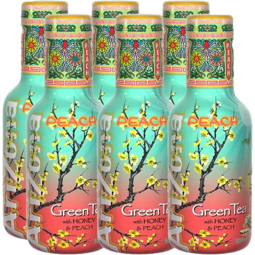 Arizona - Green Tea with Honey & Peach - 6x 500ml
