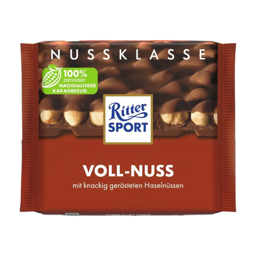 Ritter Sport Whole Hazelnuts Milk Chocolate 100g