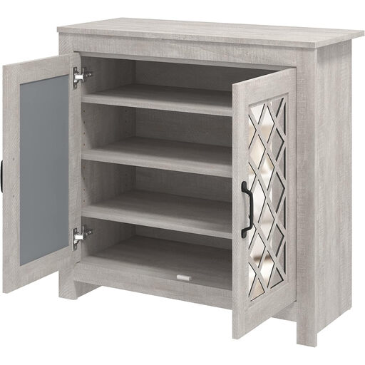 Galano Jovanne 2 Door Shoe Cabinet in Grey and Oak