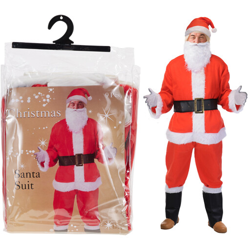 Deluxe Santa Claus Set, 9-teilig