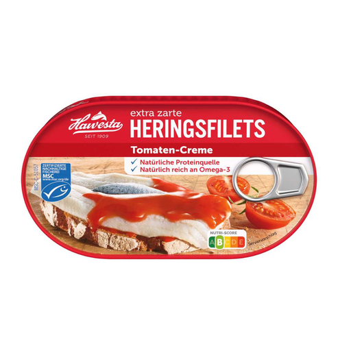 Hawesta MSC Herring Fillet in Tomato Cream 200g