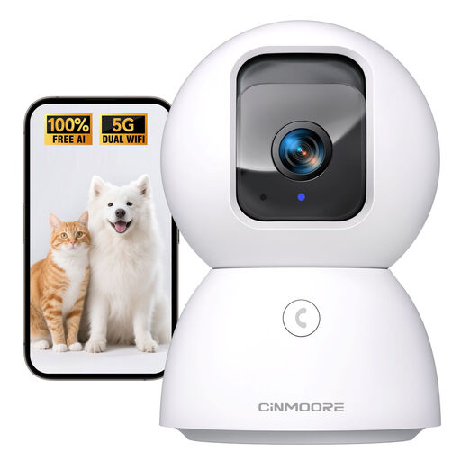 CINMOORE 3K 4MP Indoor Pan-Tilt Pet Camera