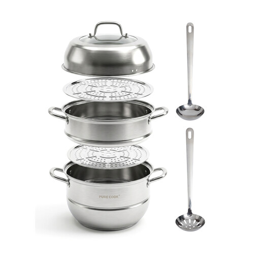 PURECOOK 304 Stainless Steel Multi-Layer Steamer