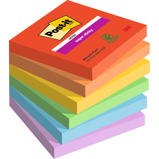 Post-It Super Sticky Playful Colours