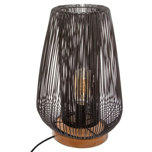 Atmosphera Noda Table Lamp - Black Metal Wire, 40.5 cm